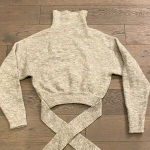 Wilfred Gray Cowl Neck Sweater